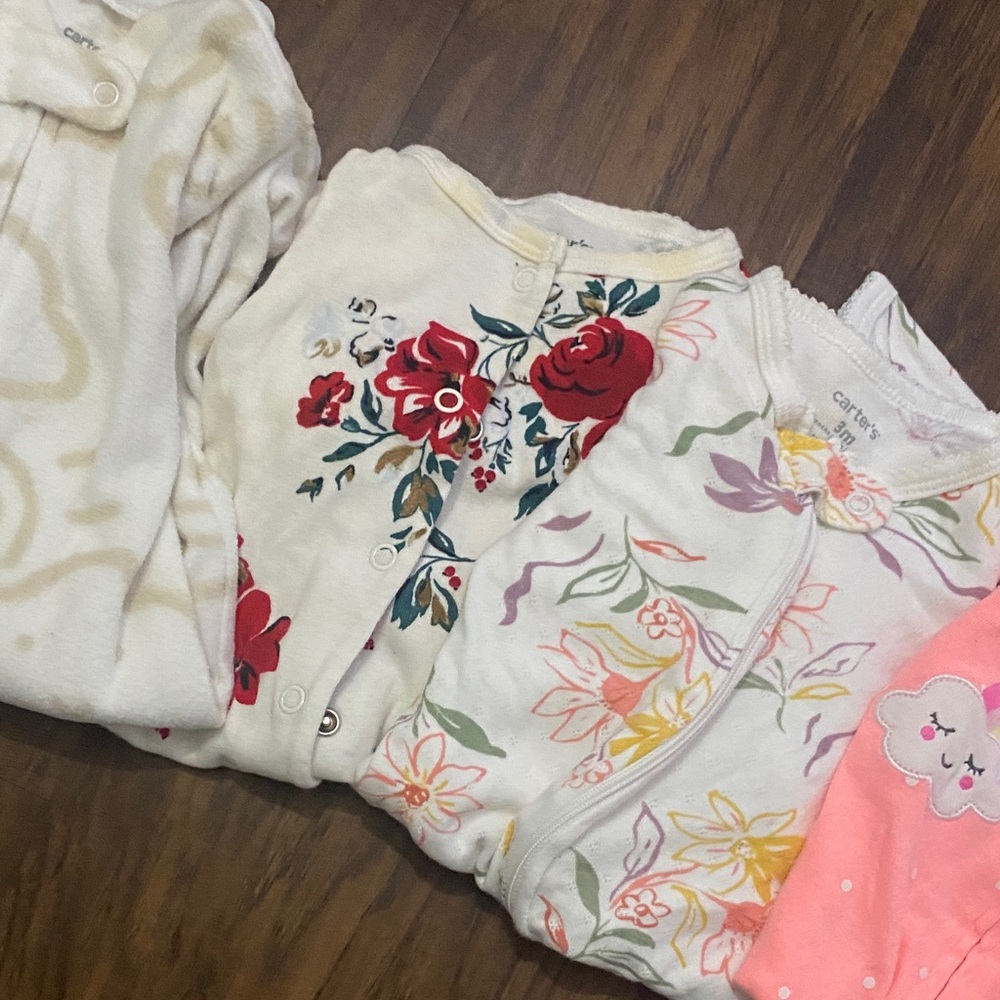 Carter's Kids Pajamas Set - White, Red, Pink